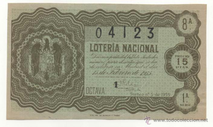 Nationale spanische Lotterie: Loter&iacute;a Nacional 1955 ( sorteo 5 )