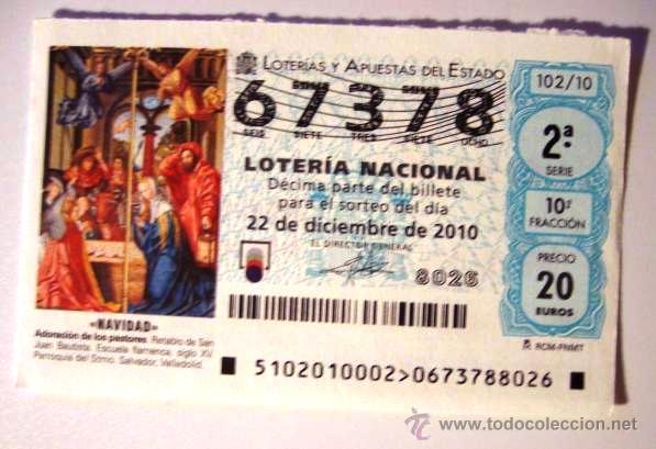 Loter&iacute;a Nacional: LOTERIA DE REYES 2010 - ADORACI&Oacute;N DE LOS PASTORES * RETABLO DE S. JUAN EN VALLADOLID *