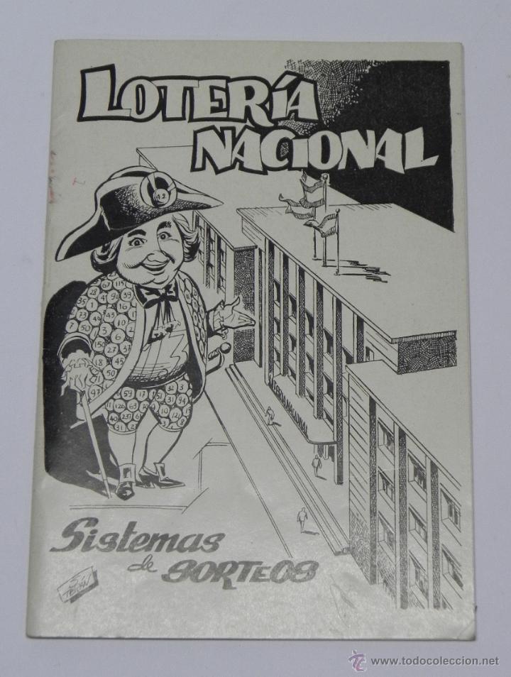 Loter&iacute;a nacional: CUADERNILLO DE LA LOTERIA NACIONAL, SISTEMAS DE SORTEOS, GRAFICAS ROFER A&Ntilde;O 1963, CON 24 PAG. CON MU