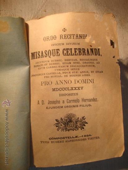 Loter&iacute;a nacional: ANTIGUO DOCUMENTO MISAL RELIGION, CARTAGENA MURCIA, MITAD S.XIX.