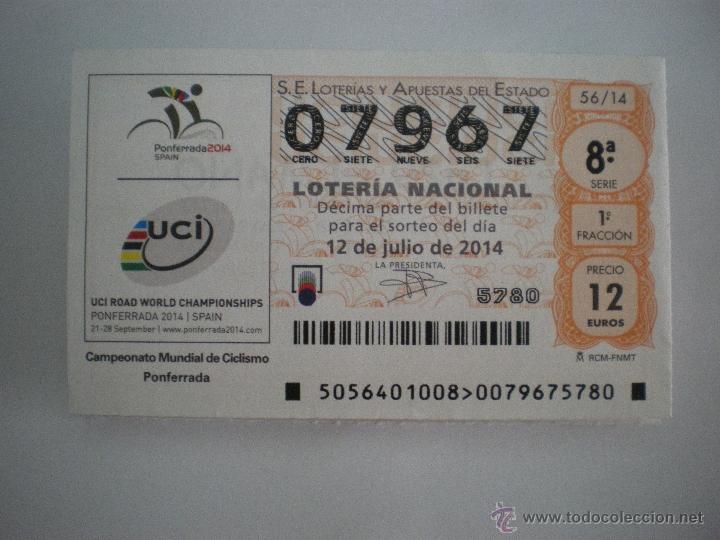Loter&iacute;a nacional: Campeonato Mundial de Ciclismo Ponferrada 2014- UCI - Loter&iacute;a Nacional - 12/07/2014