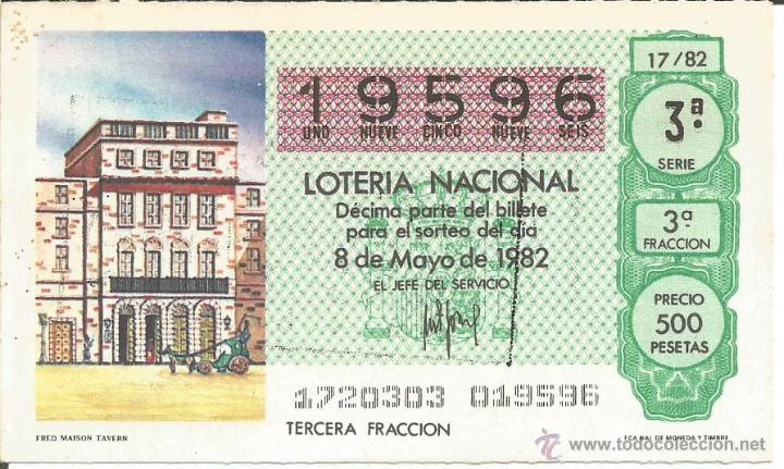 Loter&iacute;a nacional: DECIMO LOTERIA NACIONAL 8-5-1982 - MUNDIAL DEL 82 -