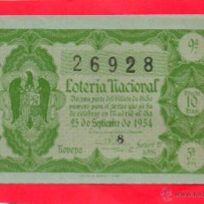 Lotería Nacional: LOTERIA NACIONAL SORTEO NUMERO 27 DE 1954. Lote 49203598