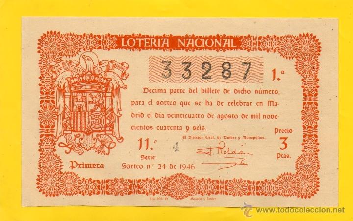 Loter&iacute;a nacional: LOTERIA NACIONAL SORTEO 24 DE 1946