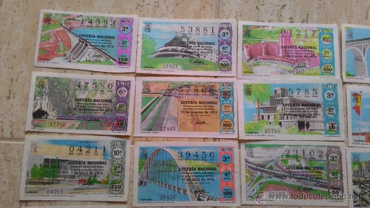 Loter&iacute;a nacional: DECIMOS LOTERIA 1973 TEMATICA EDIFICIOS - Foto 2