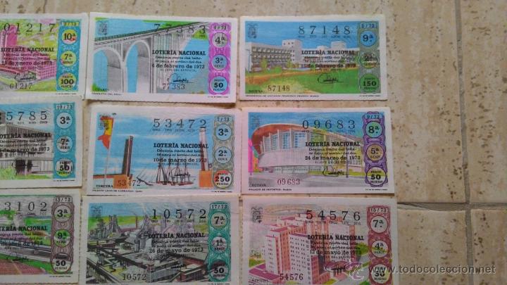 Loter&iacute;a nacional: DECIMOS LOTERIA 1973 TEMATICA EDIFICIOS - Foto 3