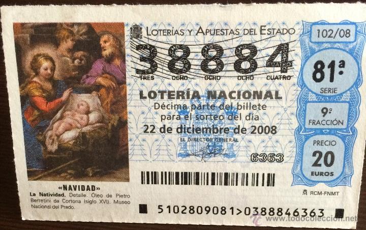 Loter&iacute;a nacional: Loter&iacute;a Nacional. 22 de Diciembre de 2008. Navidad.