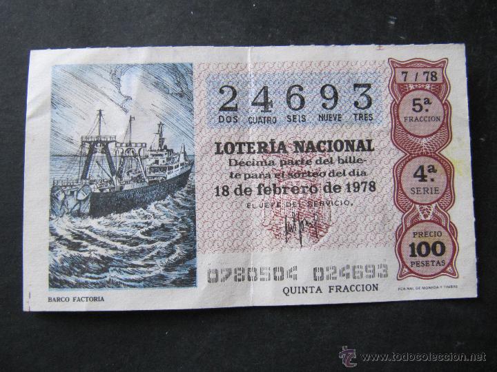 Nationale spanische Lotterie: LOTERIA NACIONAL.18 DE FEBRERO DE 1978