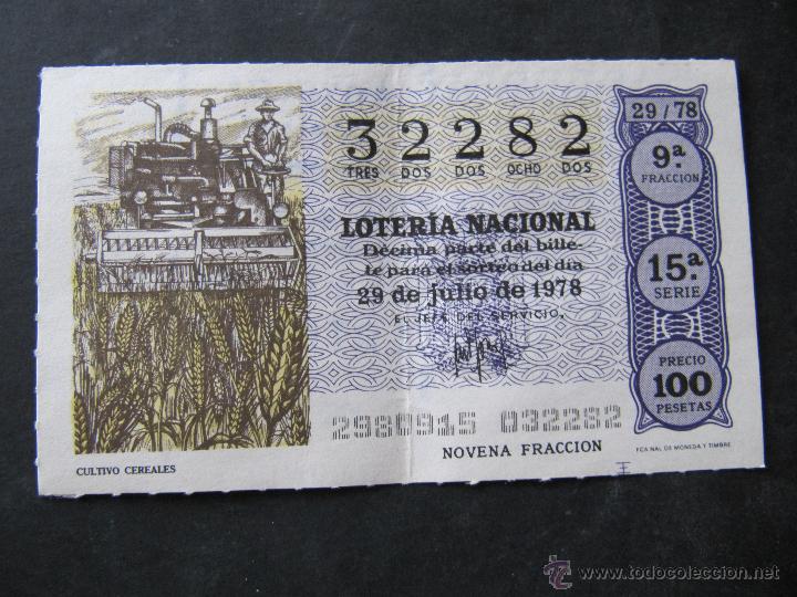 Loter&iacute;a Nacional: LOTERIA NACIONAL. 20 DE JULIO 1978