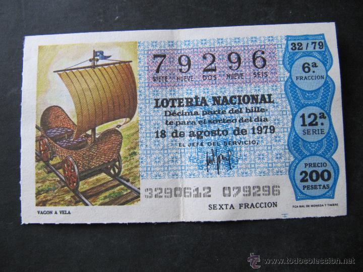 Loter&iacute;a Nacional: DECIMO LOTERIA NACIONAL. 18 DE AGOSTO 1979