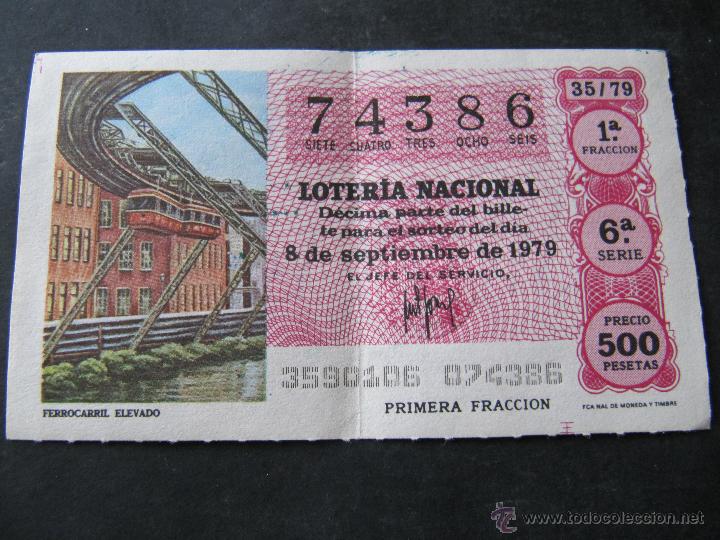 Loter&iacute;a Nacional: DECIMO LOTERIA NACIONAL. 8 DE SEPTIEMBRE 1979