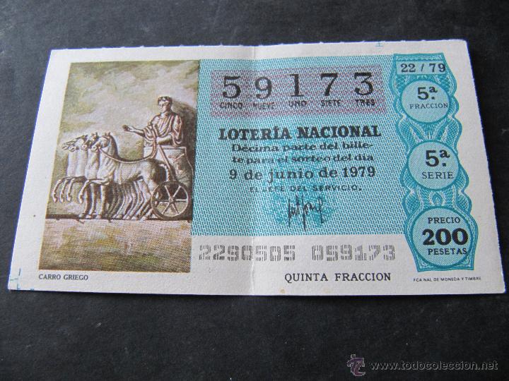 Loter&iacute;a Nacional: DECIMO LOTERIA NACIONAL. 9 DE JUNIO 1979