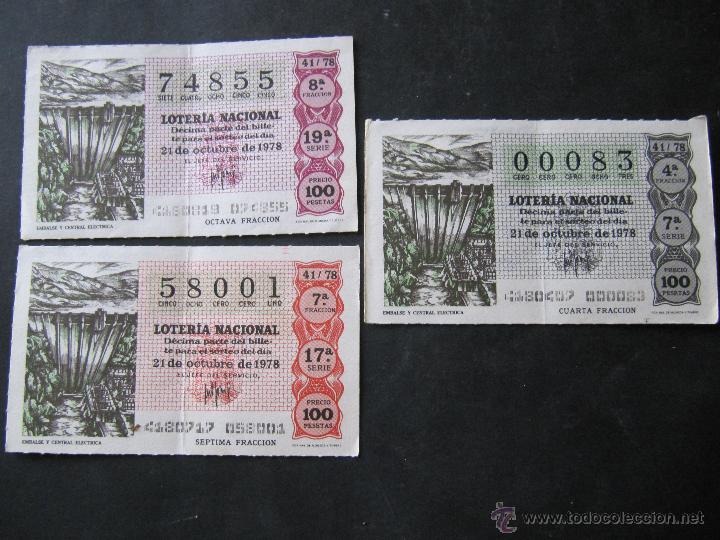 Loter&iacute;a Nacional: DECIMO LOTERIA NACIONAL. 21 DE OCTUBRE 1978.