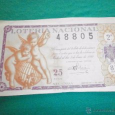Lotería Nacional: BILLETE LOTERIA NACIONAL 5 DE ENERO DE 1950. Lote 53353919