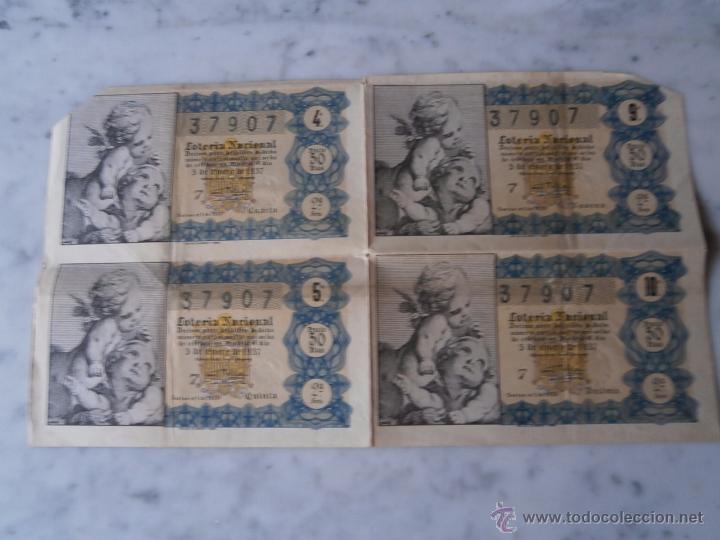 Loter&iacute;a Nacional: loteria nacional 4 decimos sorteo n&ordm;1 - 5 de enero 1957