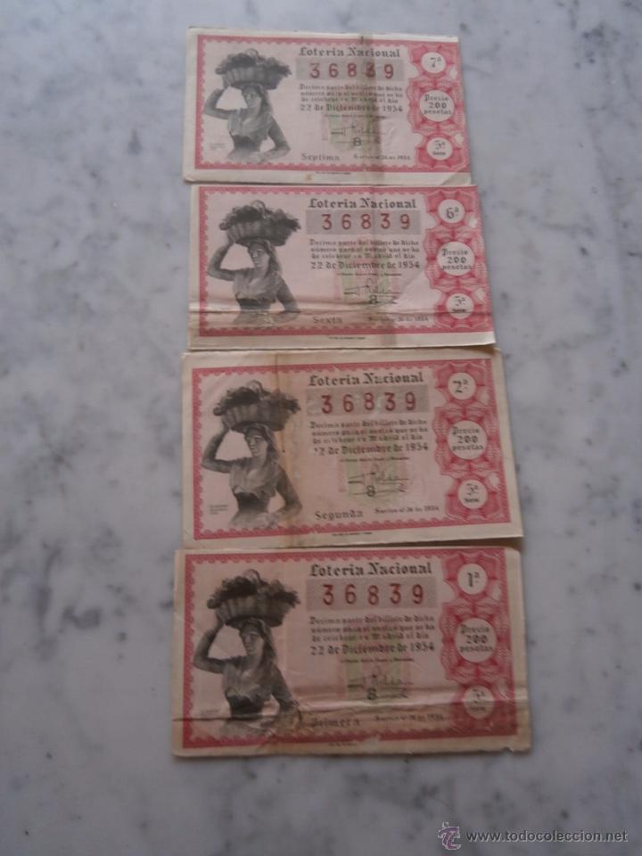 National Spanish Lottery: loteria nacional 4 decimos sorteo n&ordm; 36 - 22 de diciembre 1954