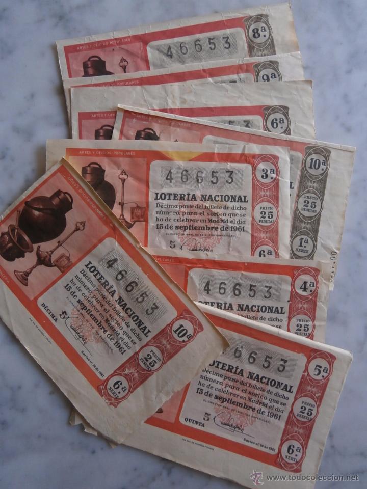 National Spanish Lottery: loteria nacional 8 decimos sorteo n&ordm; 26 - 15 de septiembre 1961
