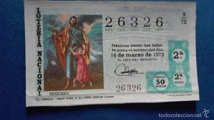 National Spanish Lottery: decimo de loteria de 1972 sorteo 9