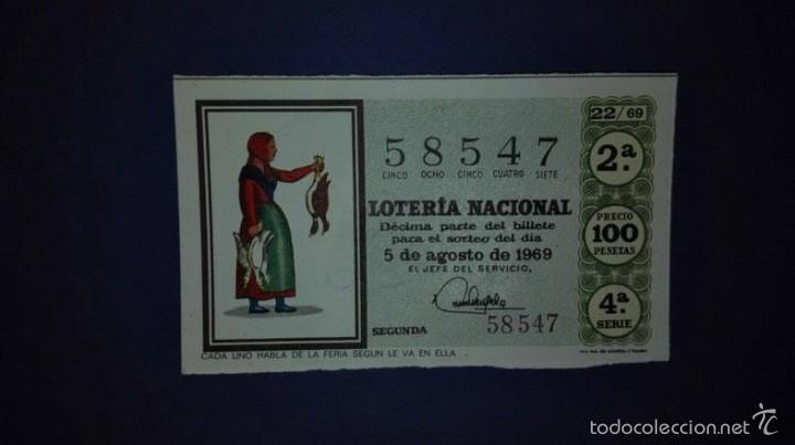 Nationale spanische Lotterie: decimo de loteria de 1969 sorteo 22