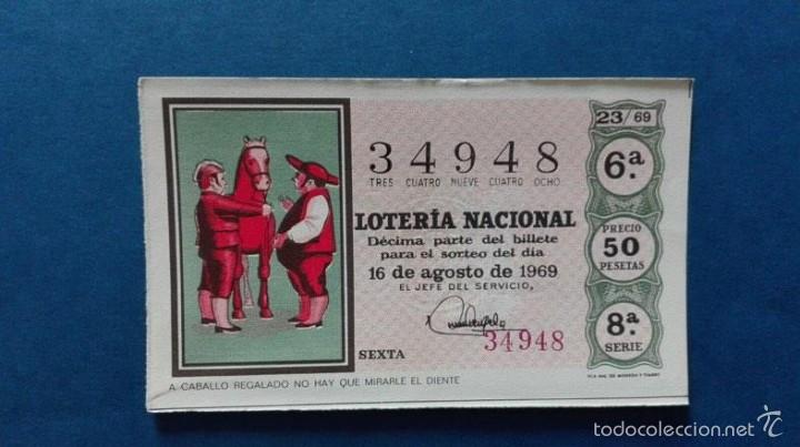 Nationale spanische Lotterie: decimo de loteria de 1969 sorteo 23