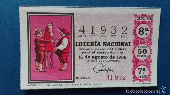 Nationale spanische Lotterie: decimo de loteria de 1969 sorteo 23