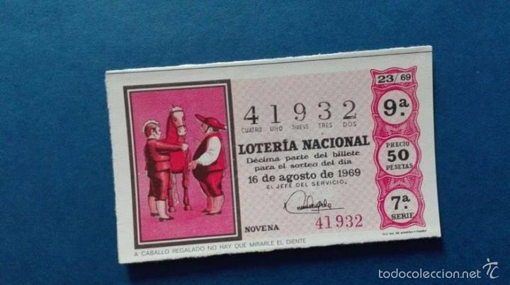 Nationale spanische Lotterie: decimo de loteria de 1969 sorteo 23