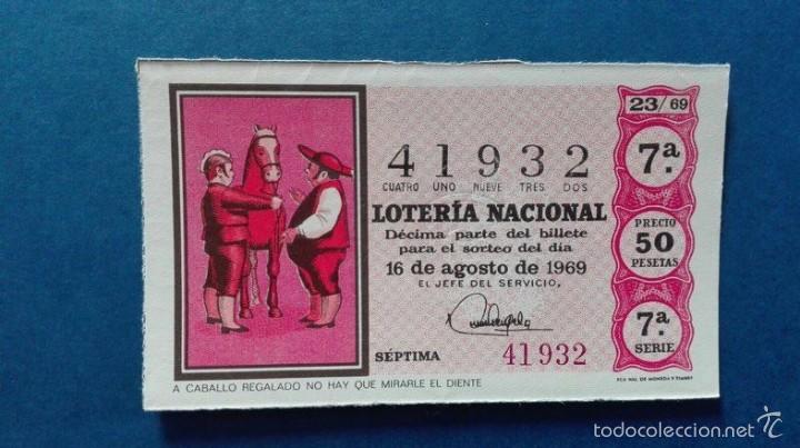 Nationale spanische Lotterie: decimo de loteria de 1969 sorteo 23