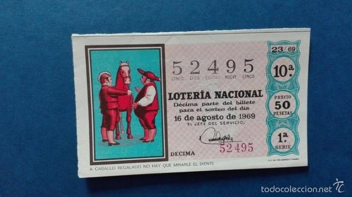 Nationale spanische Lotterie: decimo de loteria de 1969 sorteo 23