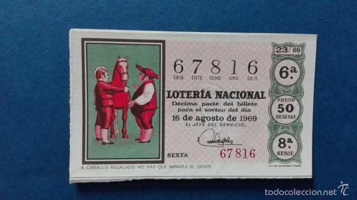 Nationale spanische Lotterie: decimo de loteria de 1969 sorteo 23
