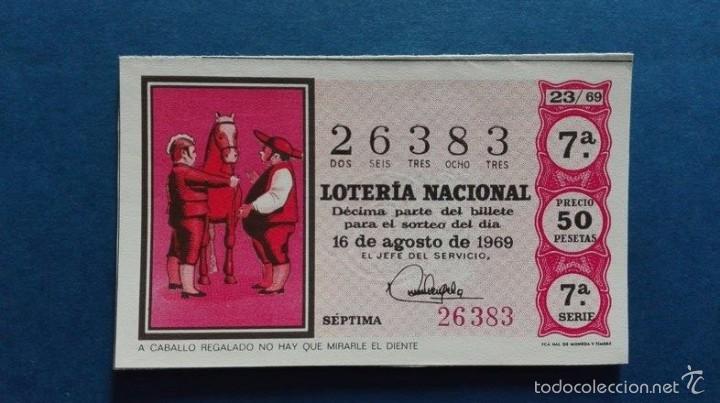 Nationale spanische Lotterie: decimo de loteria de 1969 sorteo 23