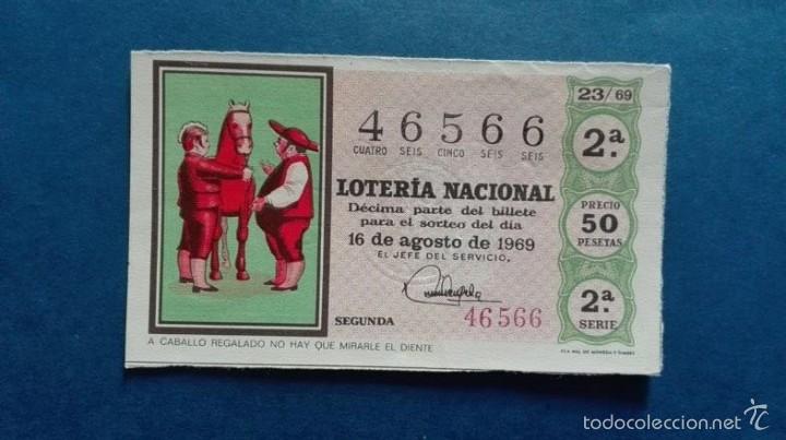 Nationale spanische Lotterie: decimo de loteria de 1969 sorteo 23