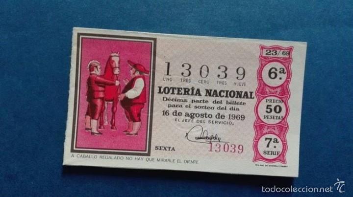 Nationale spanische Lotterie: decimo de loteria de 1969 sorteo 23