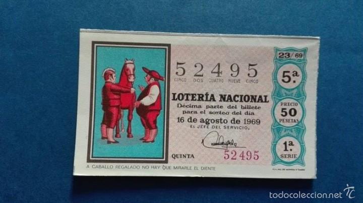 Nationale spanische Lotterie: decimo de loteria de 1969 sorteo 23