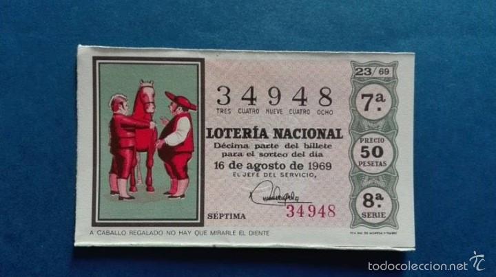Nationale spanische Lotterie: decimo de loteria de 1969 sorteo 23