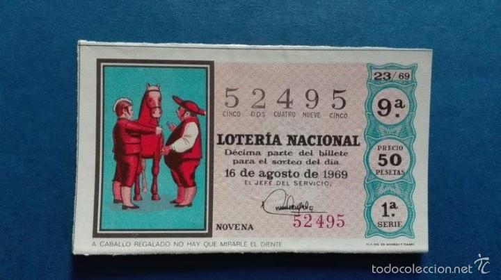 Nationale spanische Lotterie: decimo de loteria de 1969 sorteo 23
