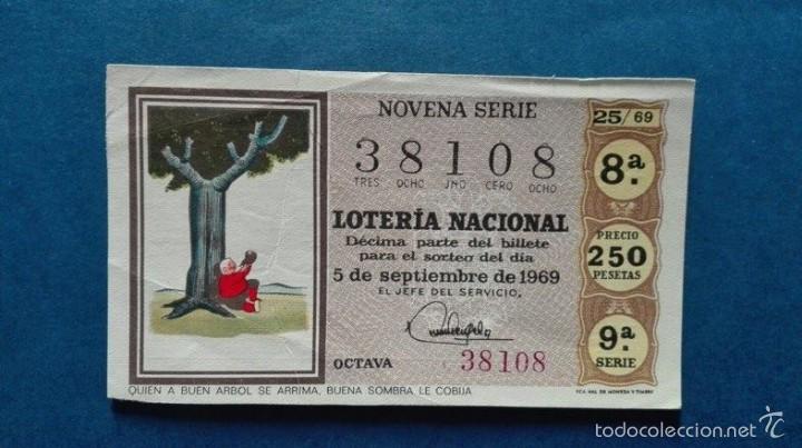 Nationale spanische Lotterie: decimo de loteria de 1969 sorteo 25