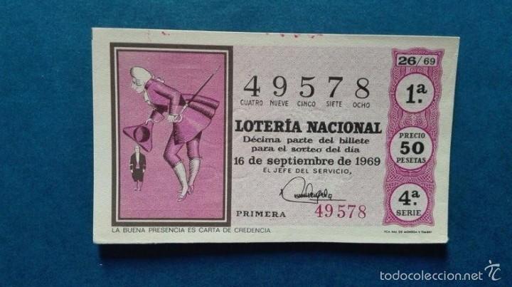 Nationale spanische Lotterie: decimo de loteria de 1969 sorteo 26