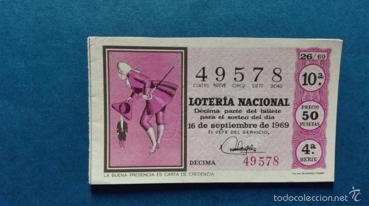 Nationale spanische Lotterie: decimo de loteria de 1969 sorteo 26