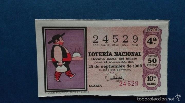 Nationale spanische Lotterie: decimo de loteria de 1969 sorteo 27