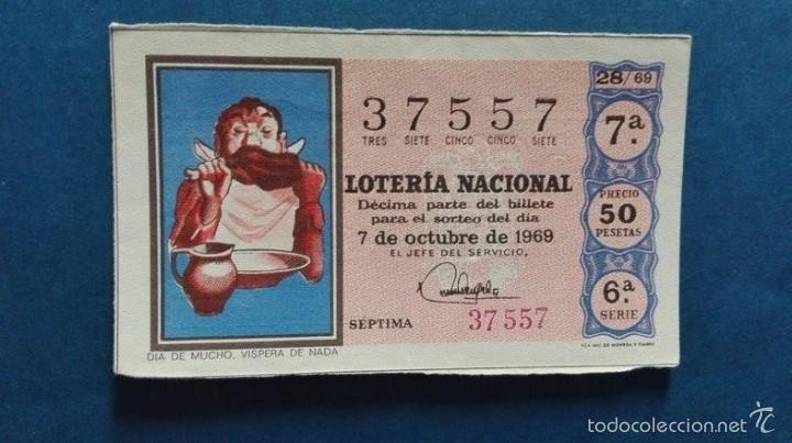 Nationale spanische Lotterie: decimo de loteria de 1969 sorteo 28