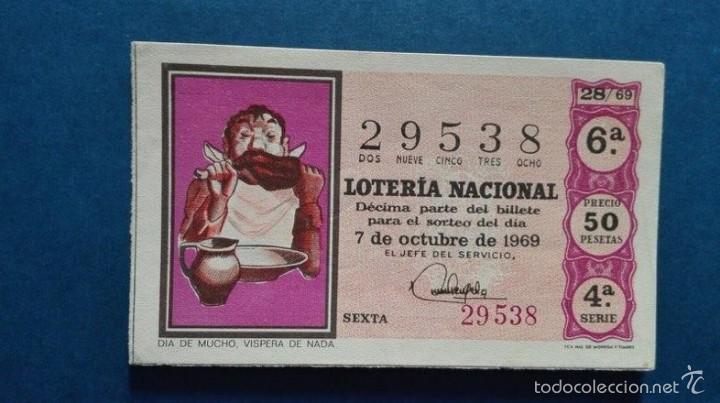 Nationale spanische Lotterie: decimo de loteria de 1969 sorteo 28
