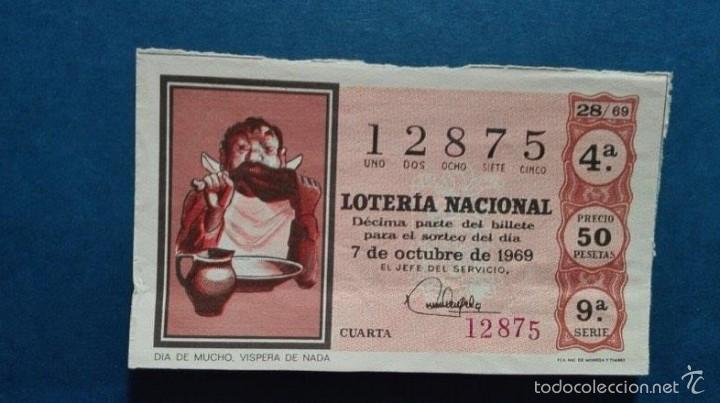 Nationale spanische Lotterie: decimo de loteria de 1969 sorteo 28