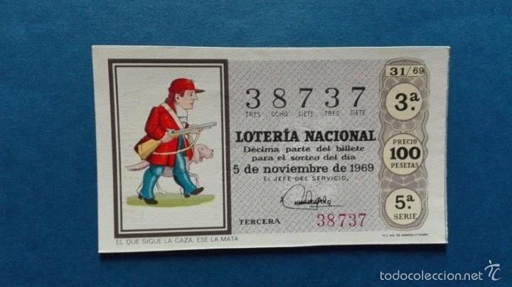 Nationale spanische Lotterie: decimo de loteria de 1969 sorteo 31