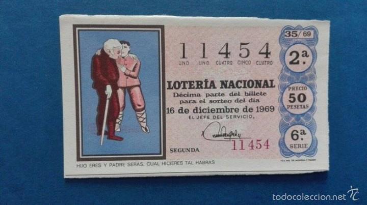 National Spanish Lottery: decimo de loteria de 1969 sorteo 35