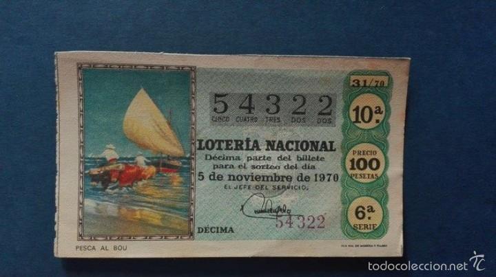 National Spanish Lottery: decimo de loteria de 1970 sorteo 31
