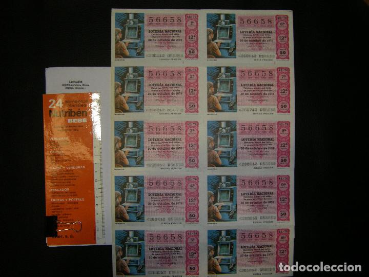 National Spanish Lottery: billetes de loteria. 1976