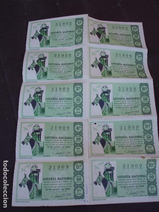 National Spanish Lottery: BILLETE DE LOTERIA  1966 fiesta de san Anton