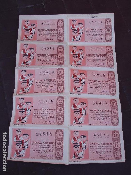 National Spanish Lottery: BILLETE DE LOTERIA 5 febrero 1966