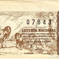 Lotería Nacional: LOTERIA NACIONAL DEL AÑO 1963
