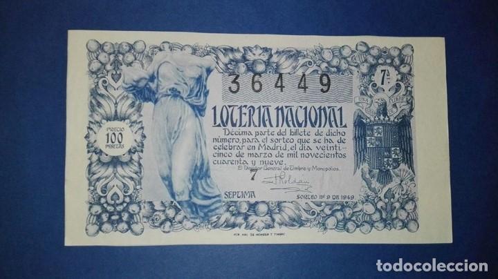 Loter&iacute;a nacional: decimo de loteria de 1949 sorteo 9 - Foto 1